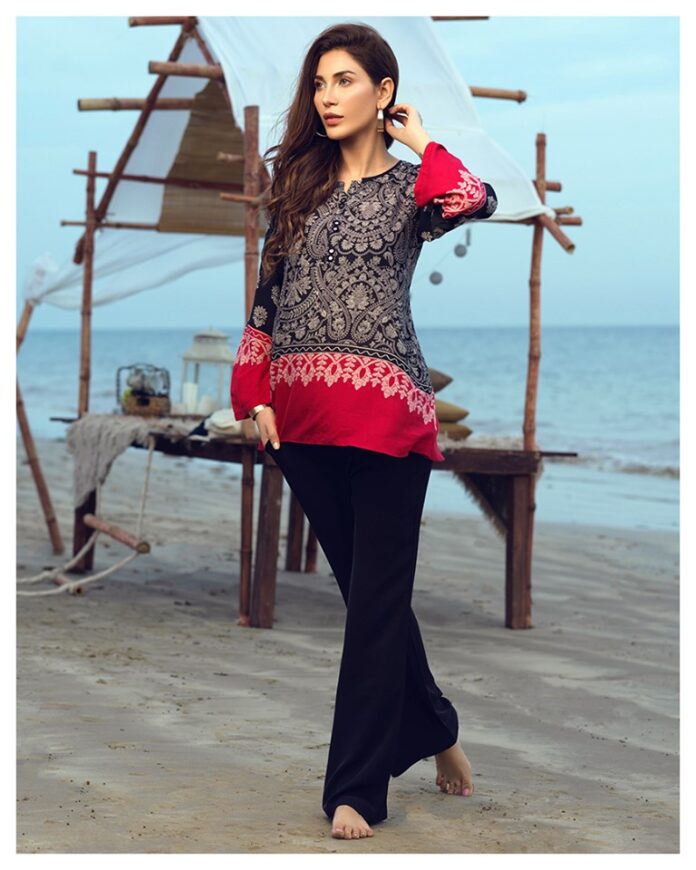 limelight pret printed arabic lawn shirt