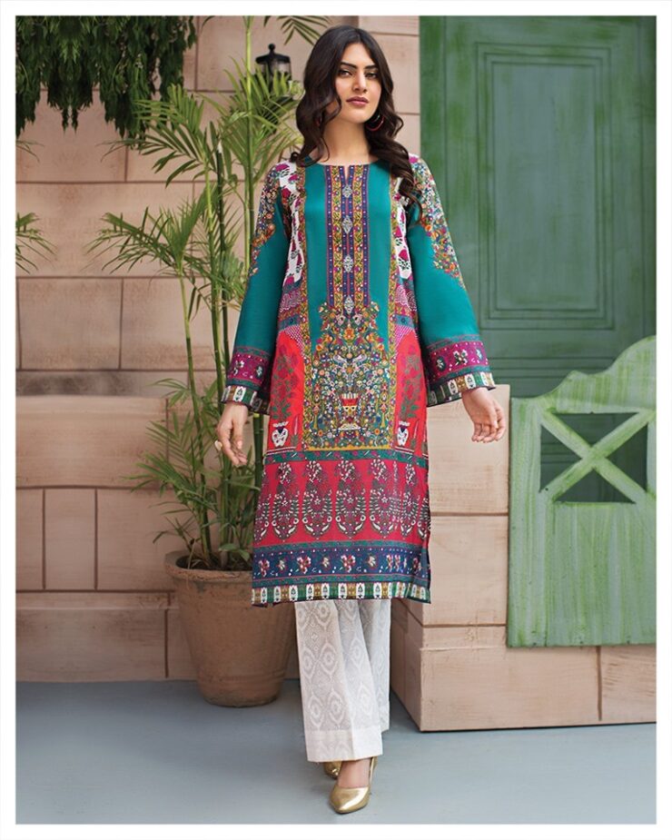 unstitched printed lawn shirt 2024