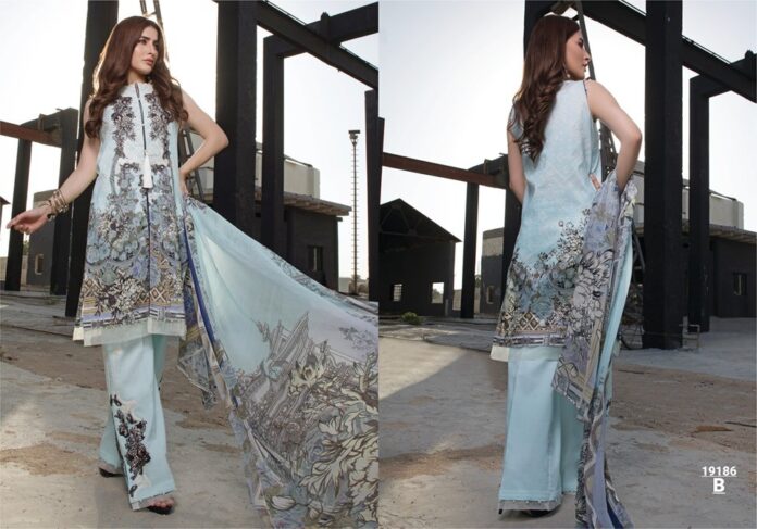 Firdous lawn print ombre collection 2019