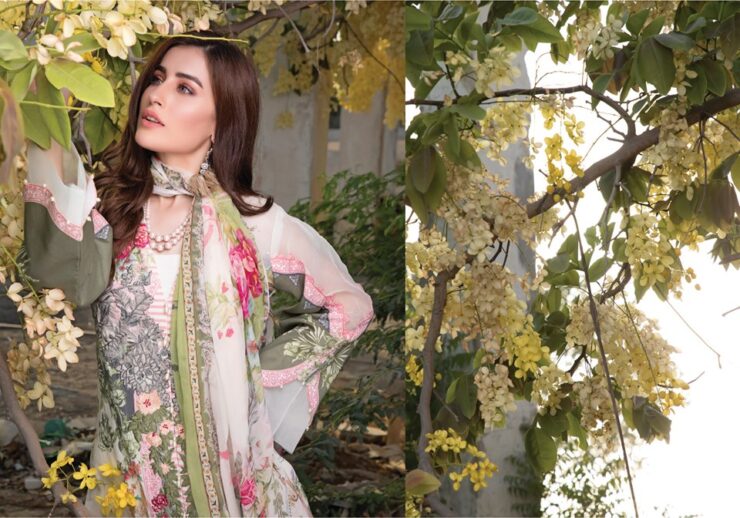 Firdous lawn printed shirt design