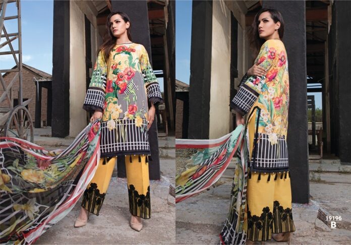 firdous lawn print 2019 ombre collection