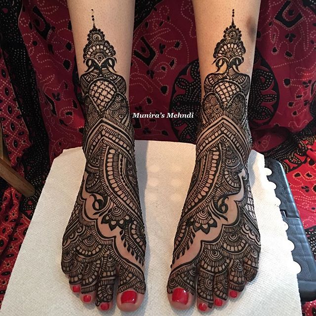mehndi designs for feet bridal