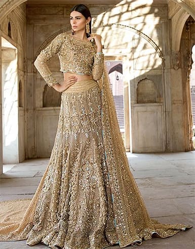 all-gold-bridal-lehenga-blouse-designs-catalogue