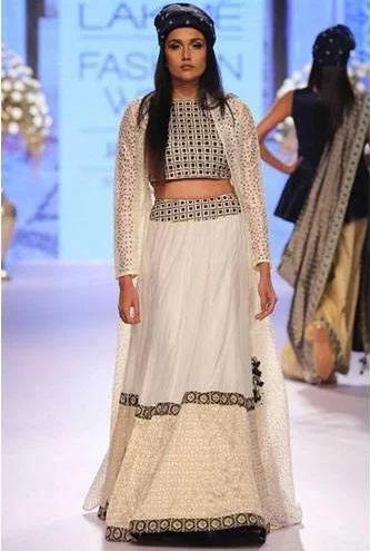 Off-white-dye-cut-handwoven-jacket-lehenga