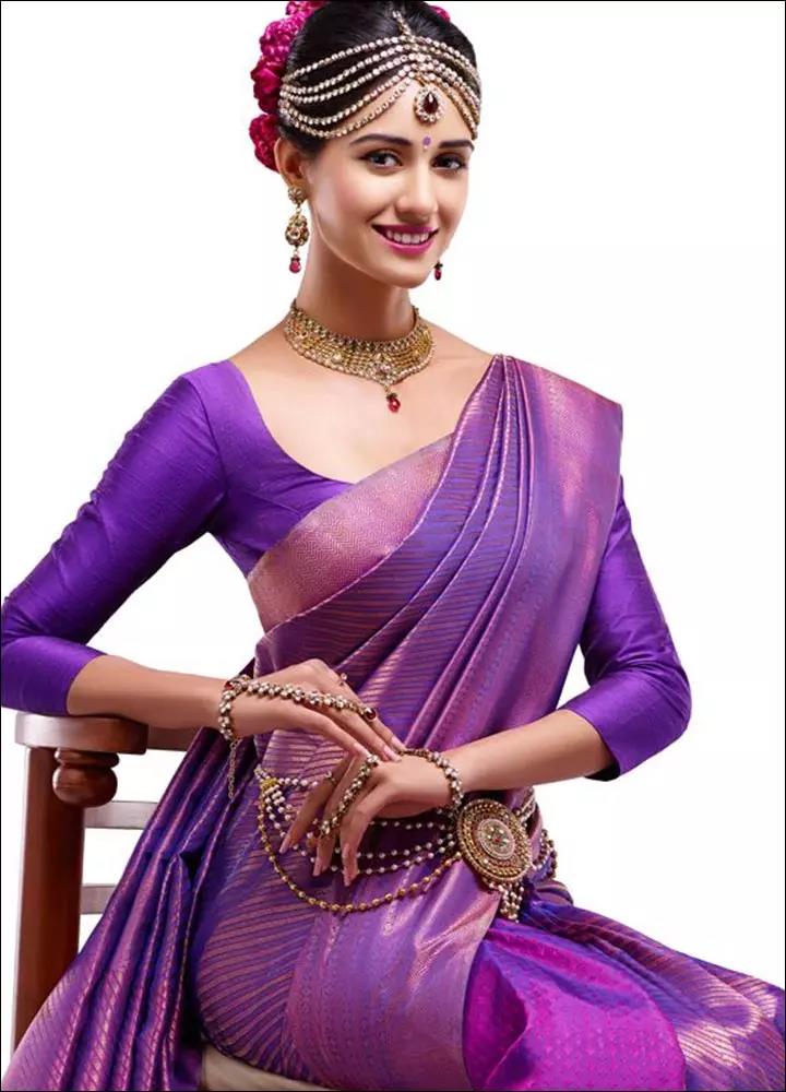 Purple-Blouse-Designs-For-Silk-Sarees