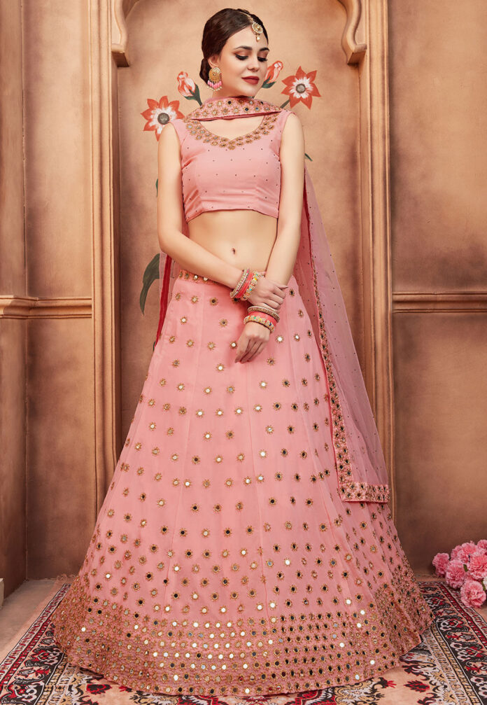 embroidered-georgette-lehenga-in-peach