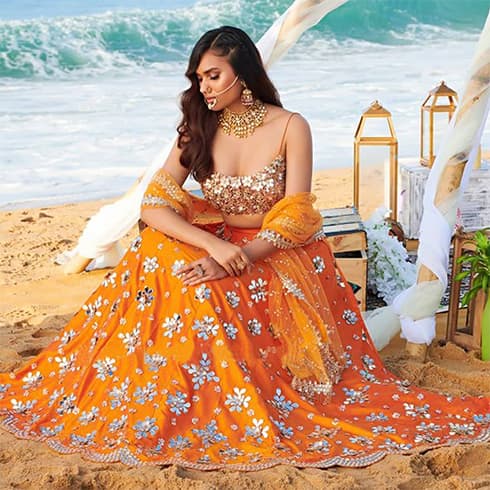 orange-mirror-work-lehenga