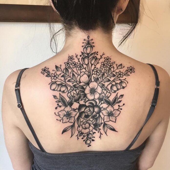 Floral Back Tattoos