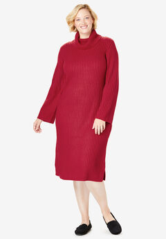 ribbed-turtle-neck-dress-woman-within