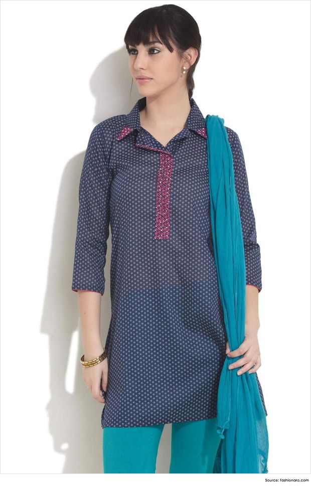 Fashionable Collar Neck Designs for Kurtis