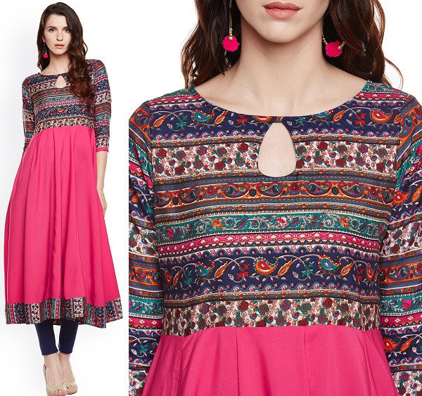 Keyhole Neckline Kurta Design