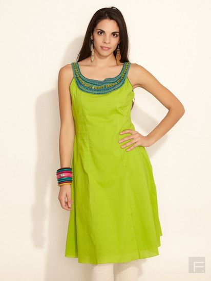 Scoop Neckline Kurta Design