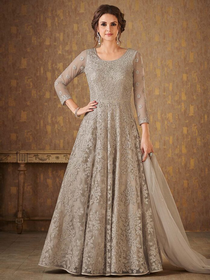 Anarkali-Salwar-Suit-Grey