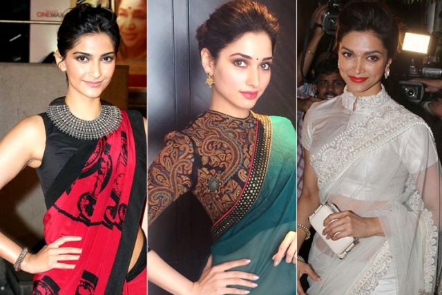 stylish-high-neck-blouse-for-designer-sarees