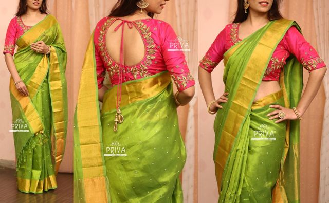 best-green-zari-blouse