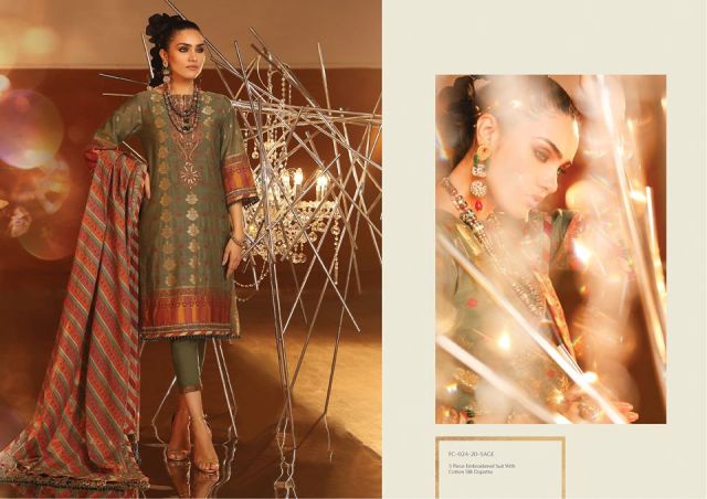 Embroidered Suit Dresses by Alkaram