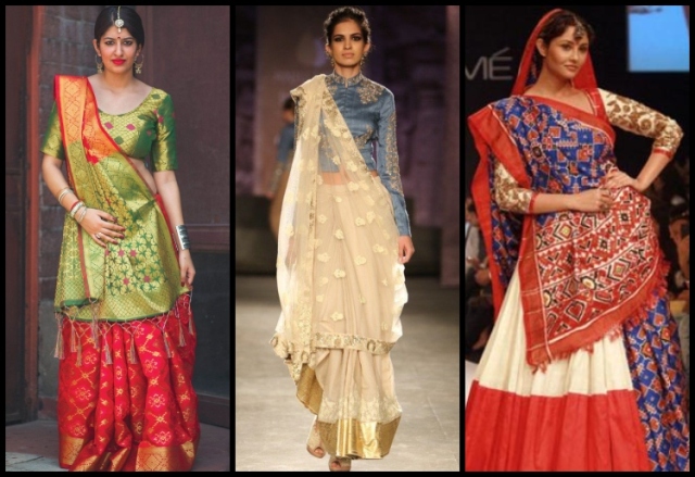 best-gujarati-style-saree-drape