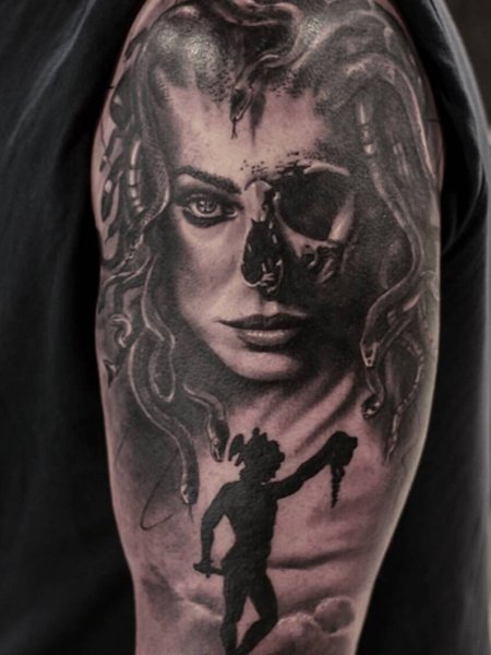 medusa-skull-tattoo-designs