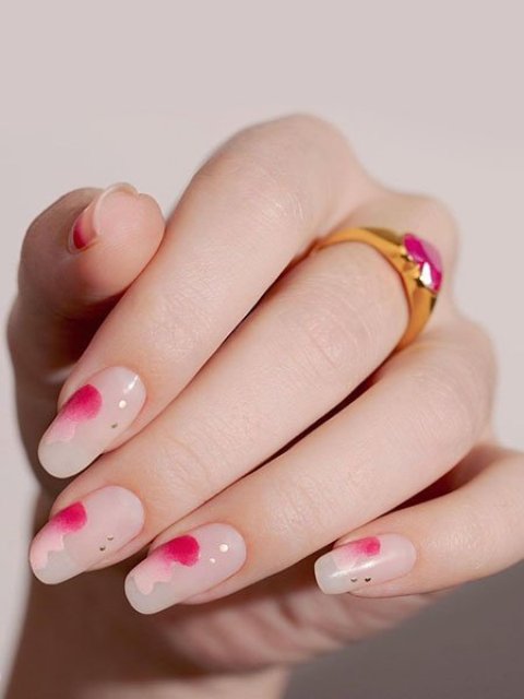 Pink-Accents-Valentines-Day-Nails